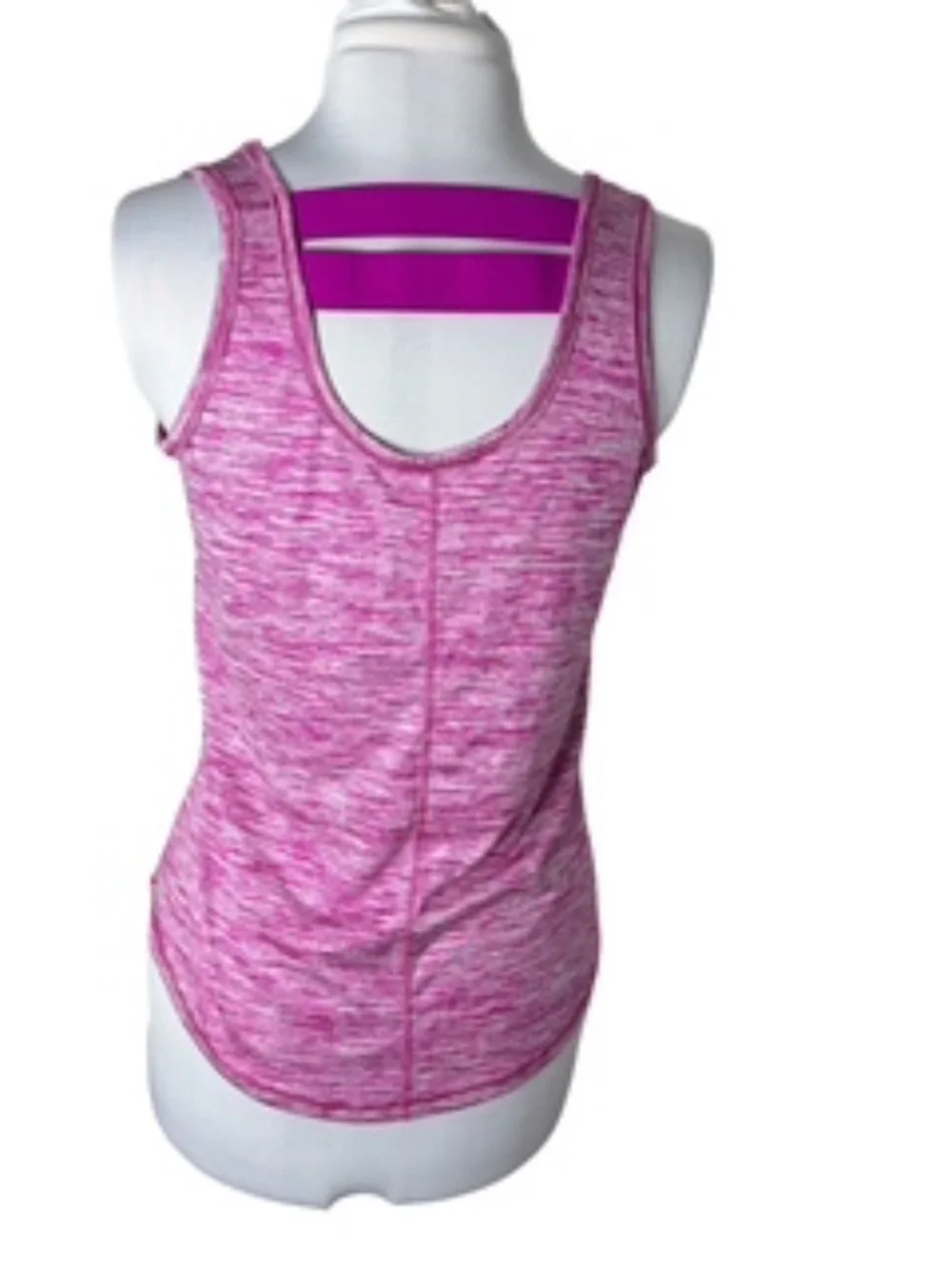 Zone Pro Pink/White Heather Athletic Tank Top Size S